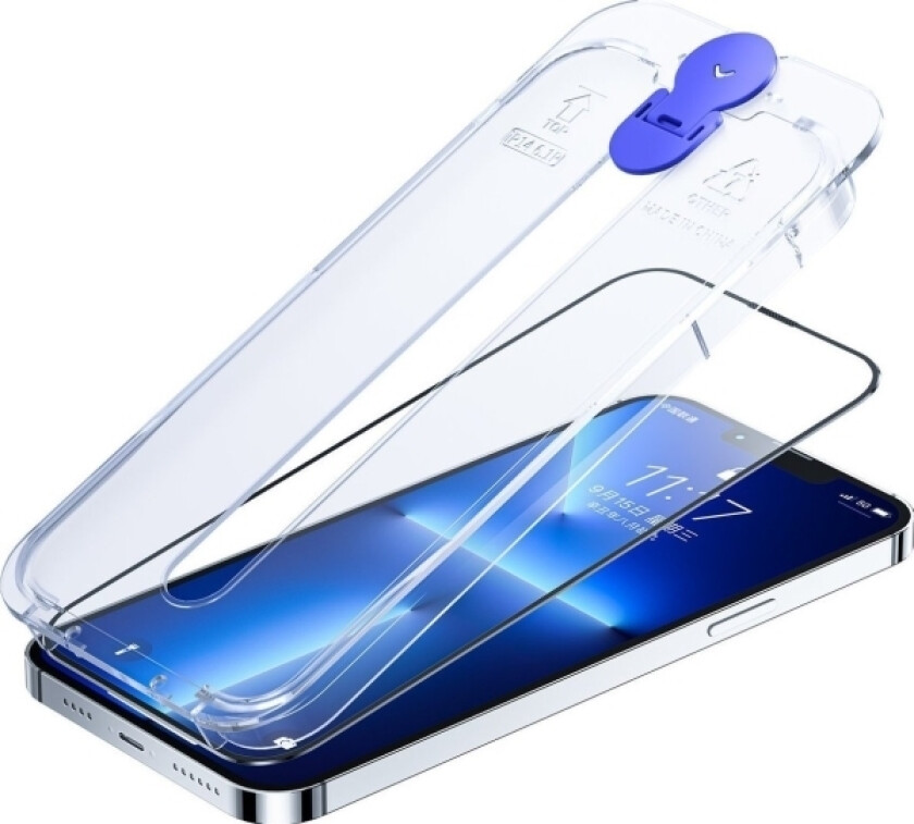 Knight Glass For Iphone 14 Med Monteringsbrakett, Gjennomsiktig (Jr-H09)