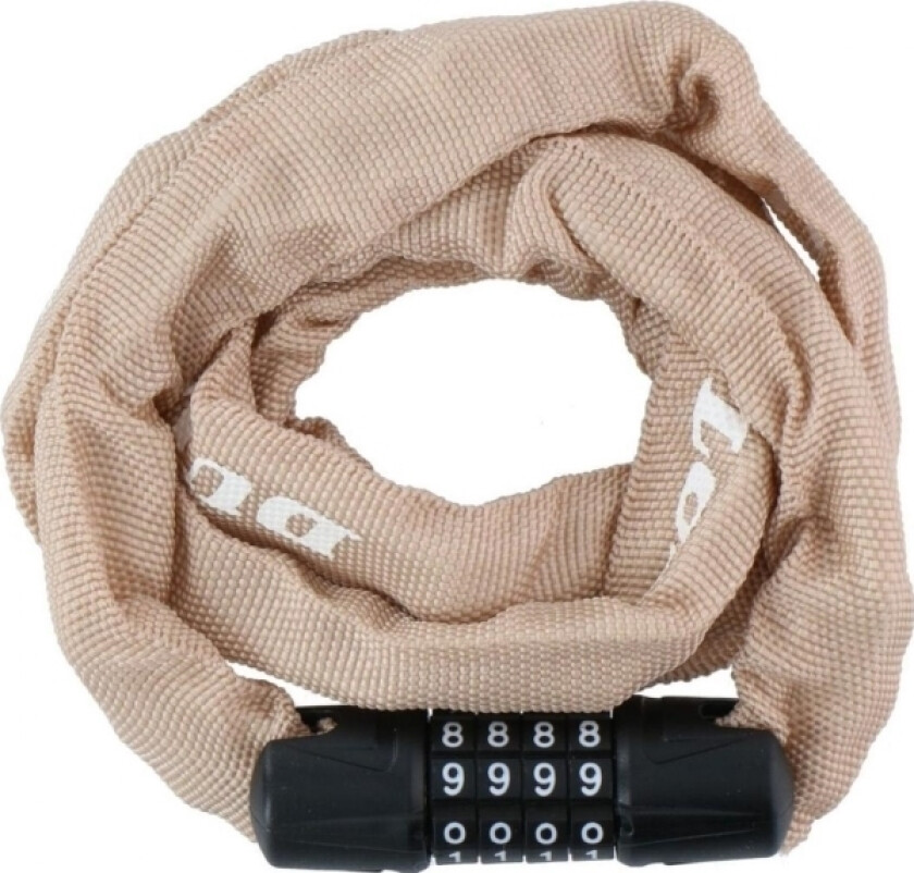 Sykkellås, Kjede Med Kombinasjon, Lengde 120 Cm - Beige