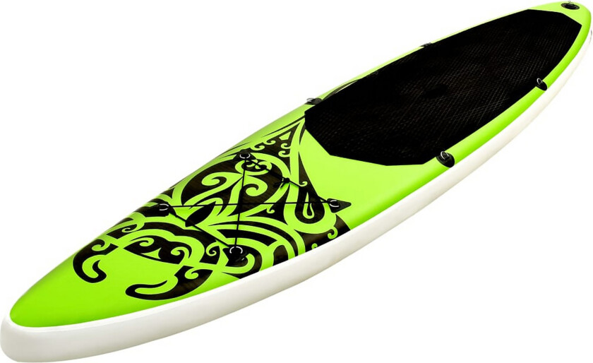 Oppblåsbart padlebrettsett 366x76x15 cm grønn - grønn