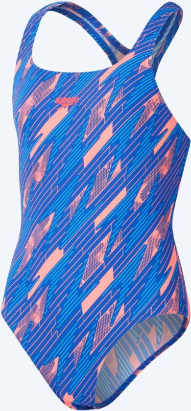 badedrakt til jenter - Hyperboom Allover Medalist - Mørkeblå/oransje - Badedrakter for jenter - Sport/strand