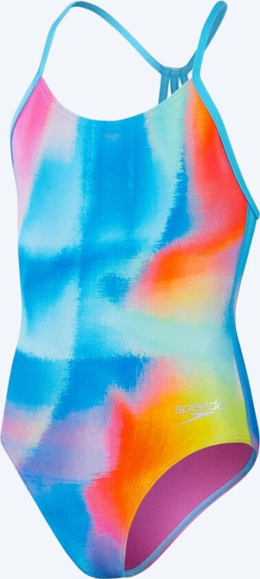 badedrakt til jenter - Allover Lane Line Back - Blå/multifarget - Badedrakter for jenter - Sport/strand