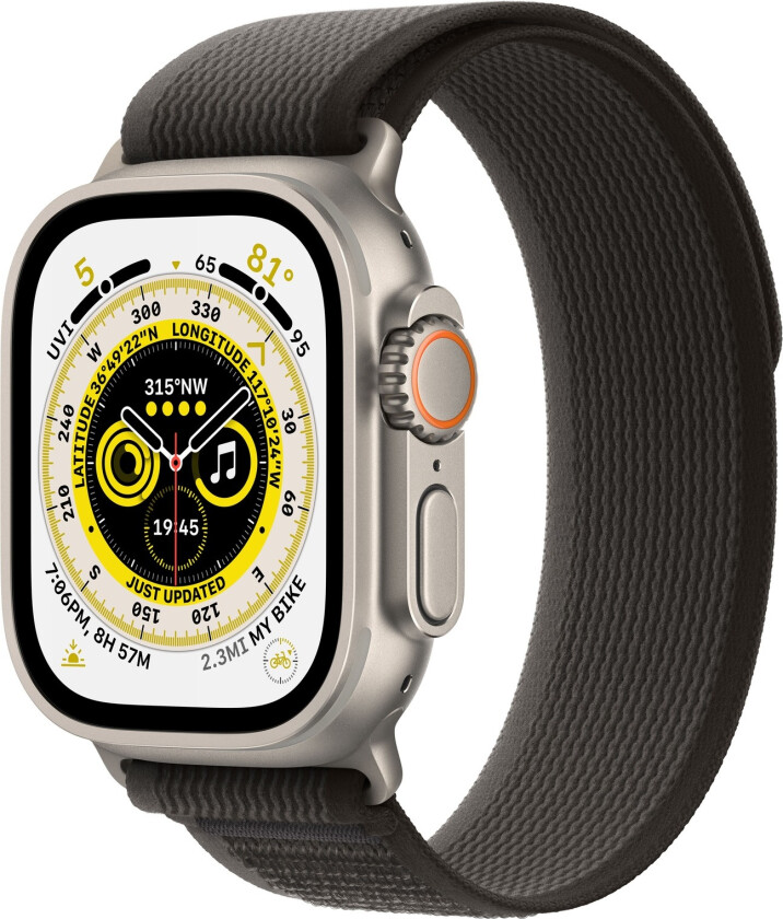 Watch Ultra GPS + Cellular 49mm Titanium Case with Black/Gray Trail Loop - M/L