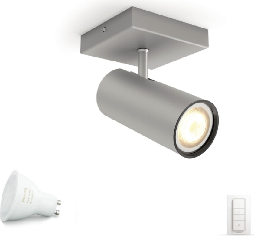 Hue White Ambiance Buratto - Lyskaster - Led-Lyspære - Gu10 (Ekvivalent 50 W) - Total: 5 W - Klasse A - Kjølig Dagslys / Varmt Hvitt Lys - 22