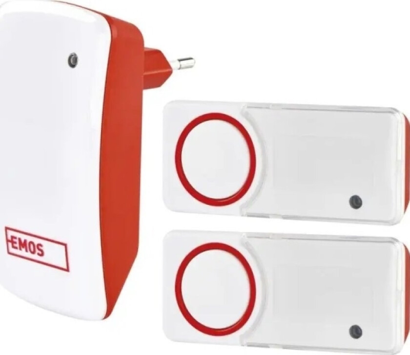 Emos Emos P5750.2T Trådløs Ringeklokke, Batterifri Trykknapp