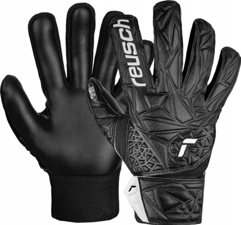 Keeperhansker Reusch Attrakt Staster Solid Finger Support Junior Sort 5472511 7700 (7,5)