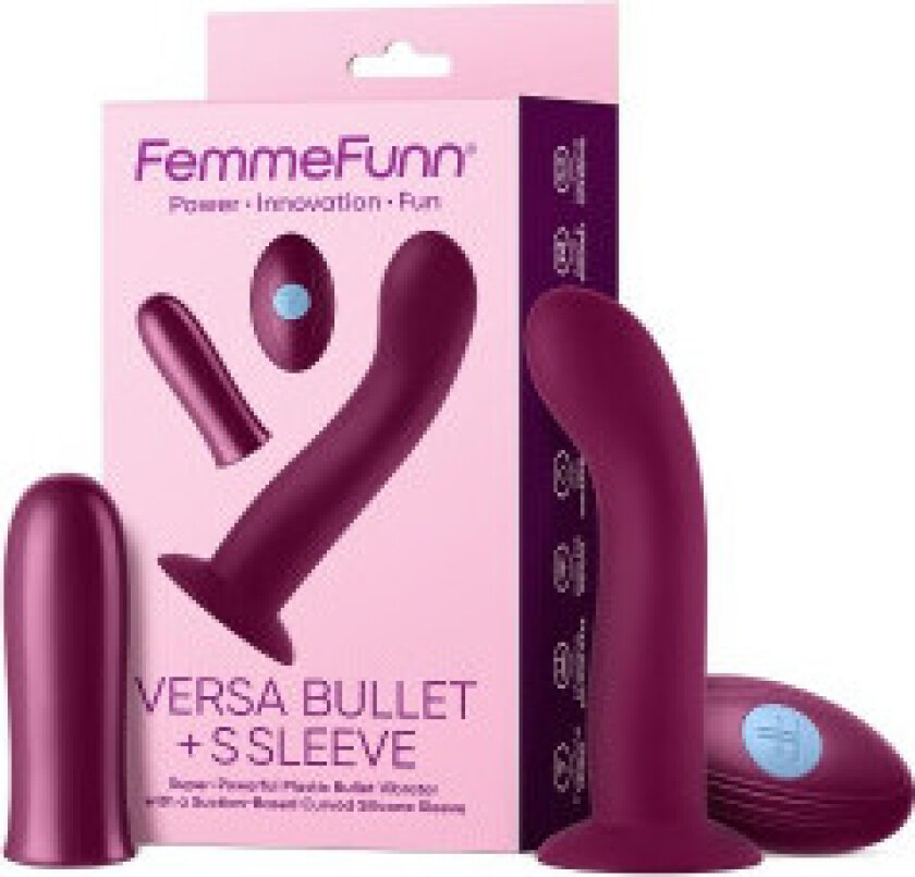 FemmeFunn Versa Bullet With S Sleeve vibrator with Dark Fuchsia sleeve