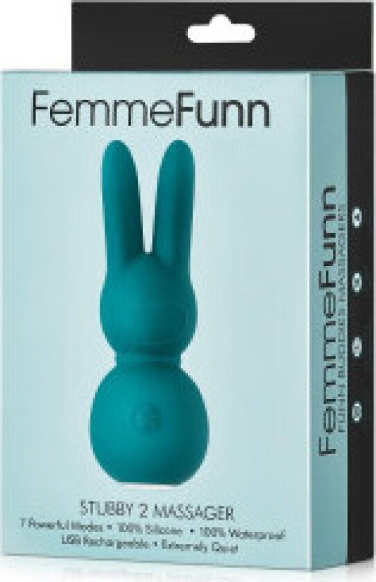 FemmeFunn Stubby 2 Massager Mini G-Spot Vibrator + Turqouise Bunny Massager