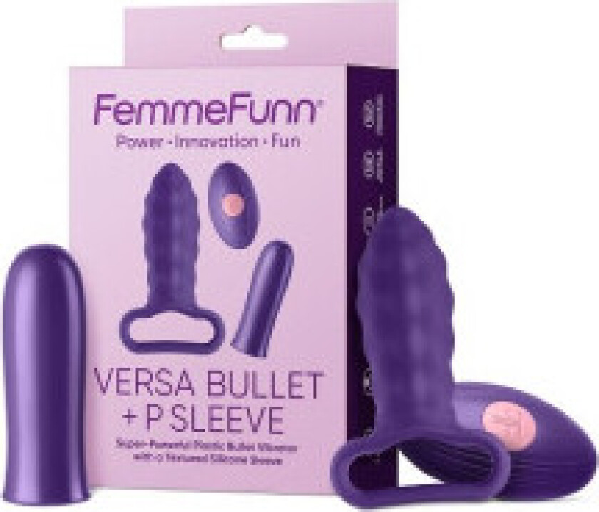 FemmeFunn Versa Bullet With P Sleeve vibrator with Dark Purple cover
