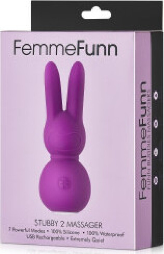 FemmeFunn Stubby 2 Massager Mini G-spot Vibrator + Bunny Massager Purple
