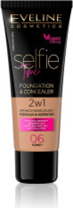 Selfie Time Foundation & Concealer covering and moisturizing deck and concealer 06 Honey 30ml