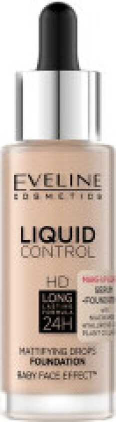 Liquid Control HD Long Lasting Formula 24H face foundation with dropper 050 Golden Beige 32ml