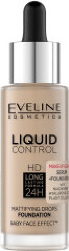 Liquid Control HD Long Lasting Formula 24H face foundation with dropper 035 Natural Beige 32ml