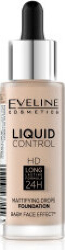 Liquid Control HD Long Lasting Formula 24H face foundation with dropper 010 Light Beige 32ml