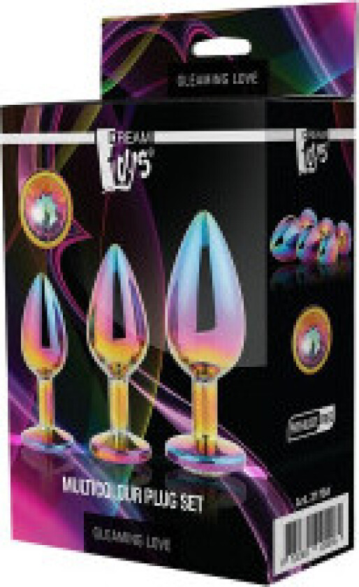 Toys Gleaming Love Multicolor Plug Set 3pcs set of anal plugs.