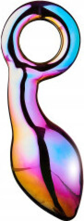 Toys Glamor Glass Chunky Ring Plug Glass Anal Plug with Handle