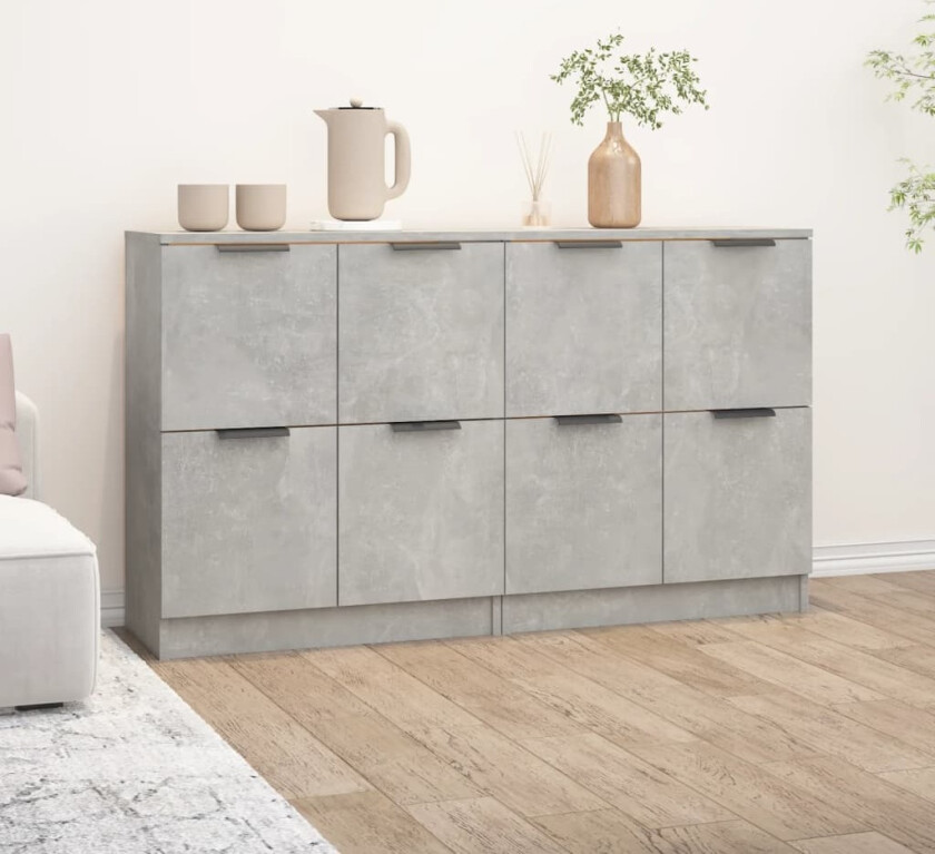 Skjenker 2 stk betonggrå 60x30x70 cm konstruert tre