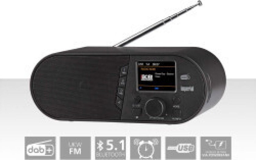 DABMAN d105 Compact DAB+ /FM/Bluetooth-radio svart