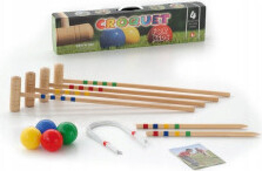 Croquet Set for Kids: Familiespill for 4 spillere