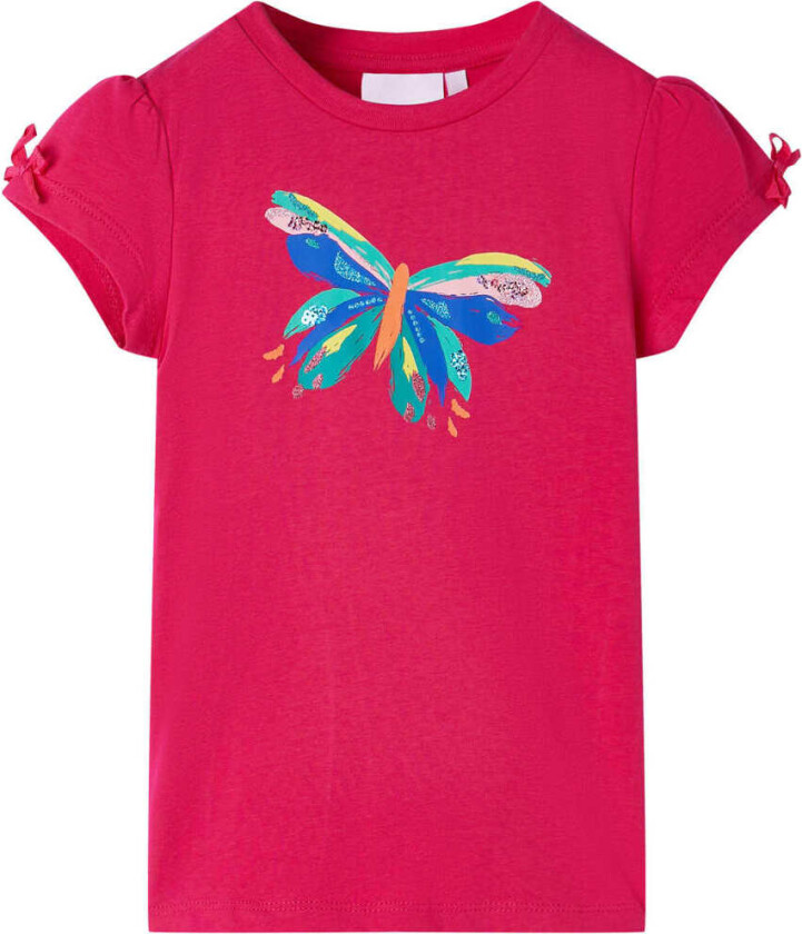 T-skjorte for barn knallrosa 128