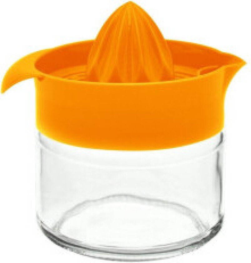 Effektiv sitruspresse med glassbeholder for fersk juice