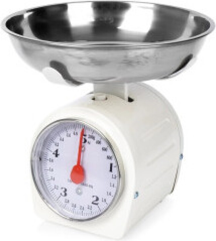 Mekanisk kjøkkenvekt med avtagbar skål, 5 kg kapasitet