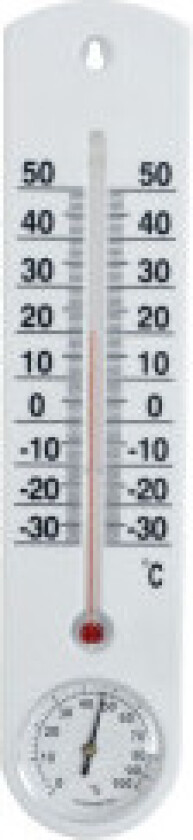 Innendørs og utendørs termometer med hygrometer