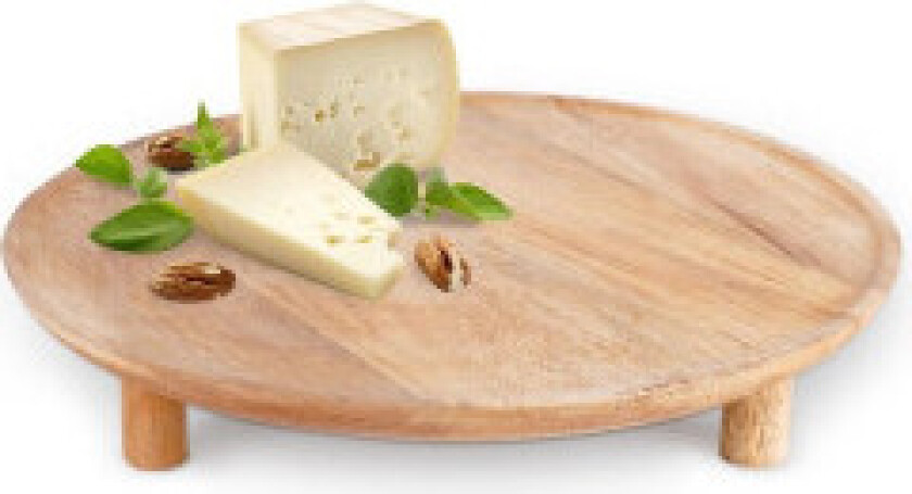 Rundt skjærebrett i mangotre med ben