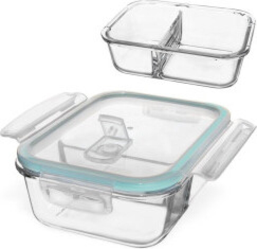 Hermetisk Glass matboks 20x15 cm - Varmebestandig Borosilikatglass