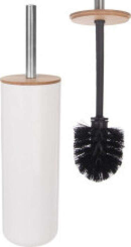 Praktisk toalettbørste med utskiftbart børstehode og beholder