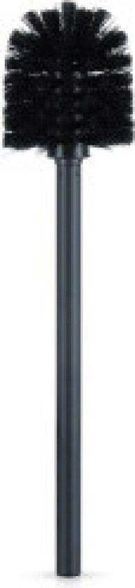 Ekstra toalettbørste med sort bust og stålhåndtak