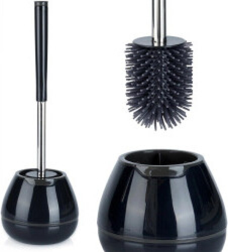 Praktisk toalettbørste med avløp og tang