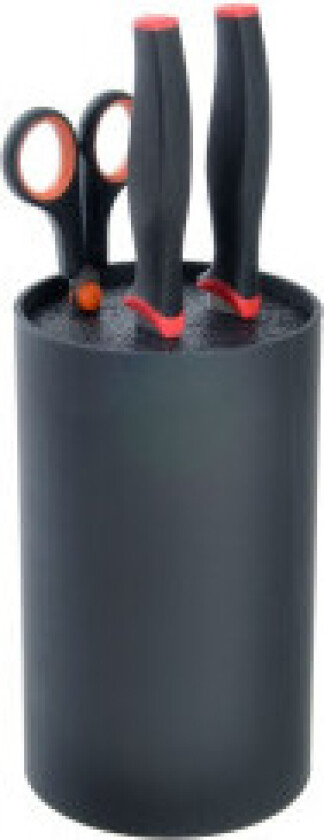 Universal knivblokk svart med avtagbare børster