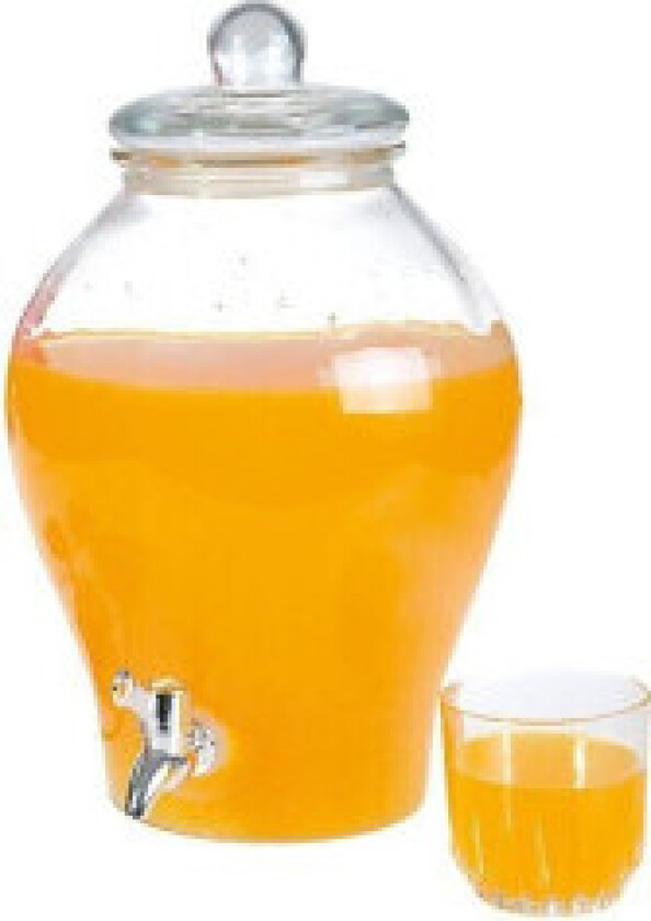 Glasskrukke med kran for drikke, 6,5 liter