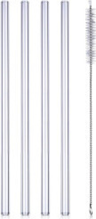 Økologiske iskremsugerrør - Sett med fire gjenbrukbare sugerør