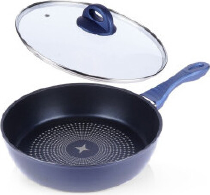 Diamantbelagt Stekepanne 28 cm med lokk - Slitesterk & Non-Stick