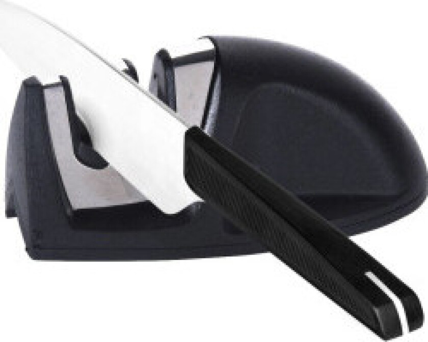 Kompakt knivsliper for stålkniver med sklisikker base og Ergo-håndtak