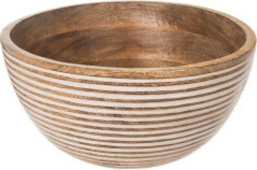 Elegant serveringsskål i tre - 25 cm, 3 l