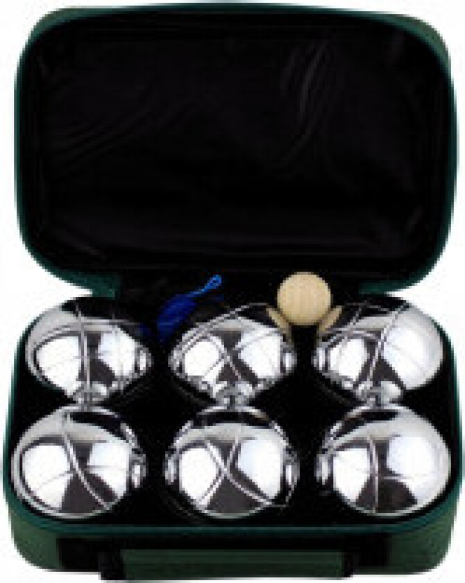 Ballspillsett 6 stk. - Boule, Petanque med bag