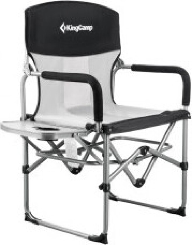 Sammenleggbar campingstol med sidebord og beskyttelsesveske