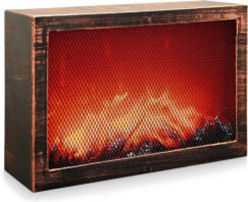 LED Elektrisk frittstående peis 31x21 cm - Realistiske flammer