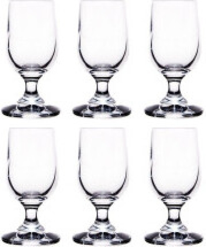 Vodka glass på fot 20 ml - sett med 6 stk