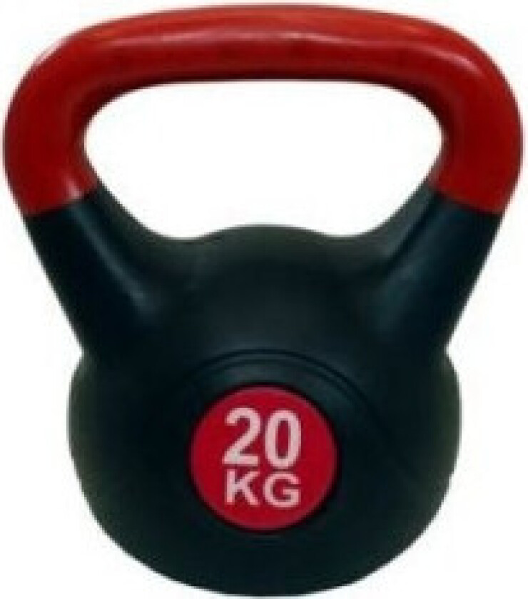 Sklisikker manual Kettlebell 20 kg - Ergonomisk grep, vinylbelagt