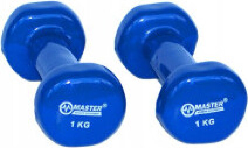 Hantler i støpejern med vinyltrekk 1 kg x2