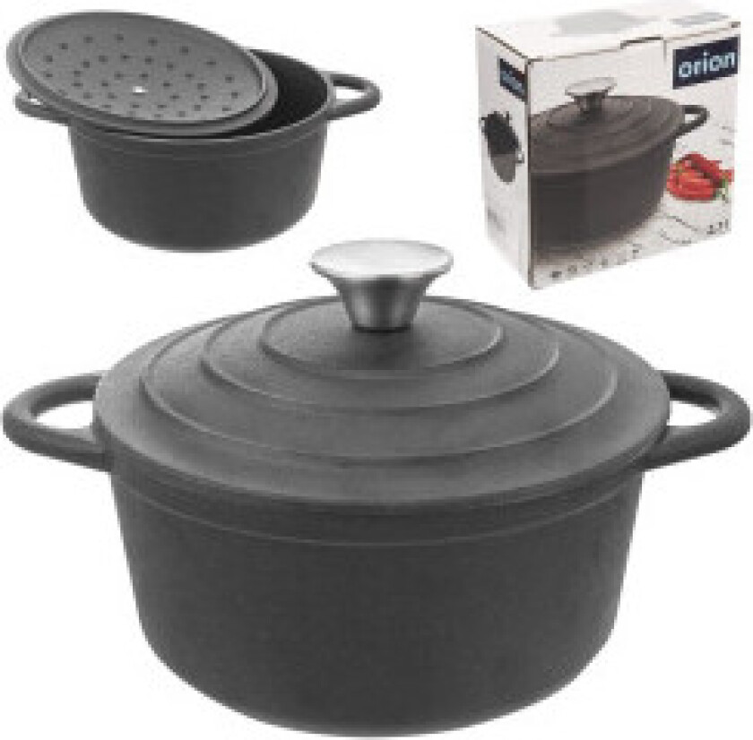 Støpejernsgryte med lokk - Robust og allsidig