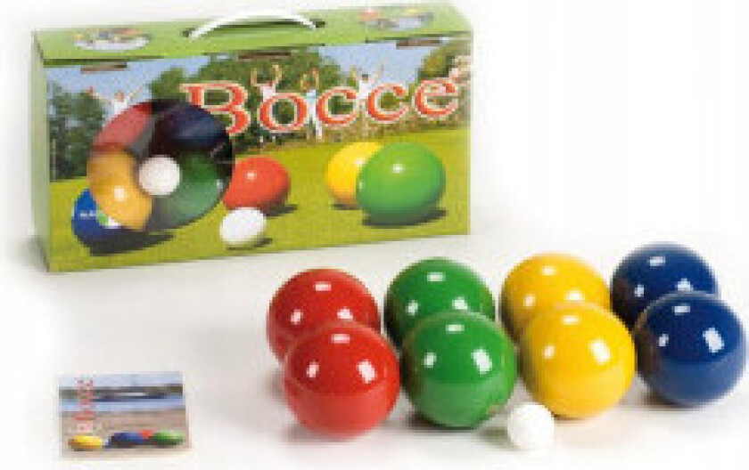 Trekuler til Boule - 8 stk, 80 mm, Bøketre, 4 Farger