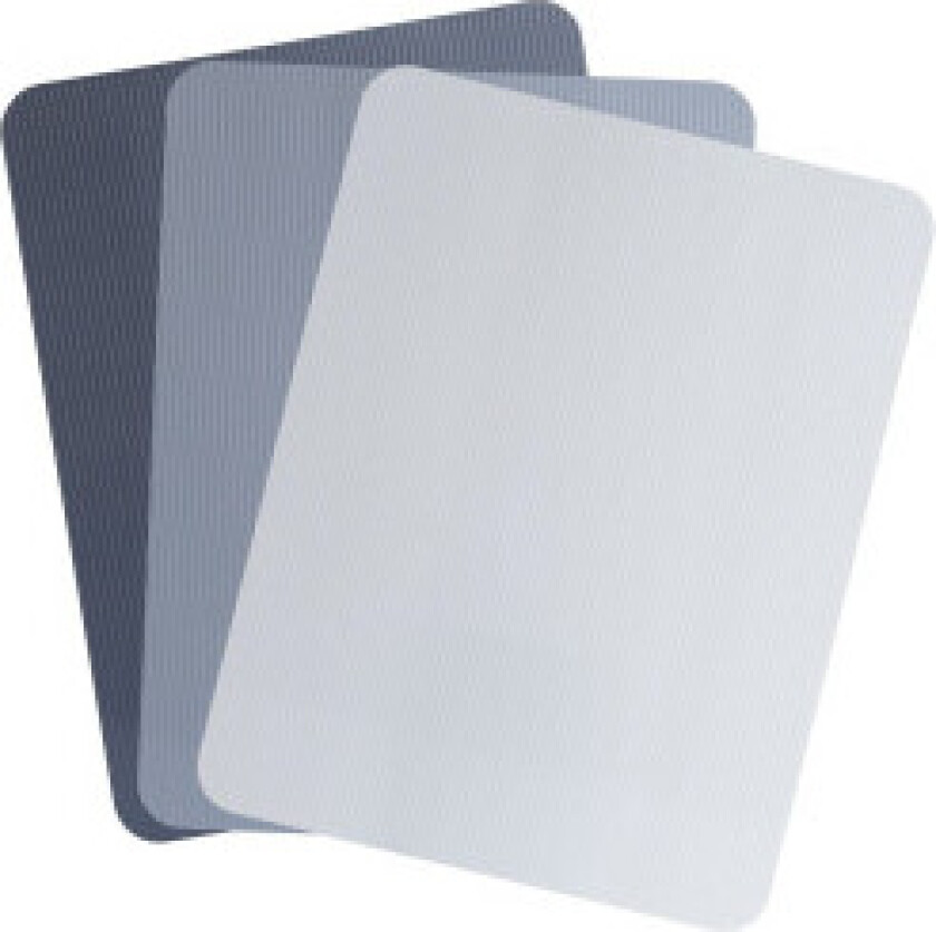 Elastiske, sklisikre skjærebrett 3-pakning 38x29 cm, tåler oppvaskmaskin