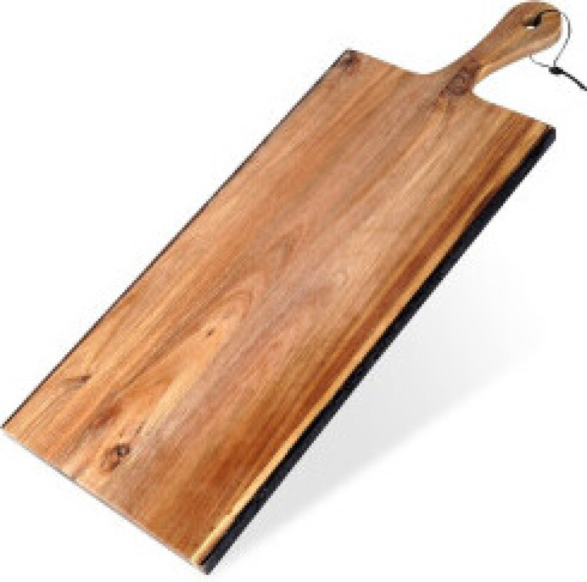 Stort skjærebrett i akasietre for skjæring og servering 56x20 cm