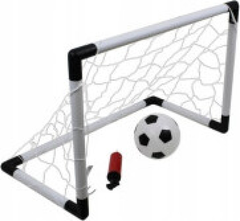 Fotballmål 60x40x30 cm med ball og nett for familiemoro