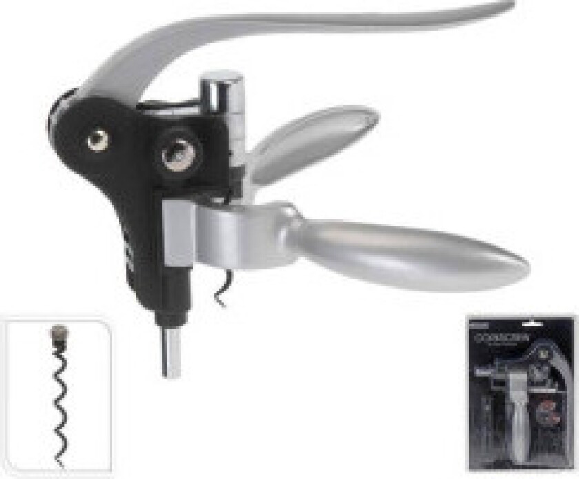 Automatisk vinåpner med spak og ekstra skrue