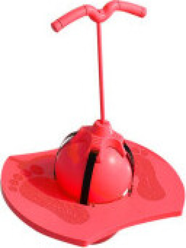 Rød hoppeball med håndtak - moro og trening for barn!